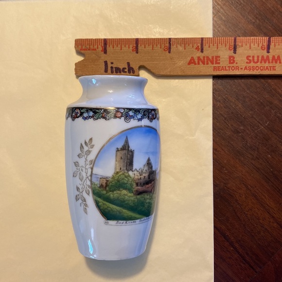 Antique vintage souvenir piece small vase Bad Kosen Rudelsburg written on front - Picture 13 of 15